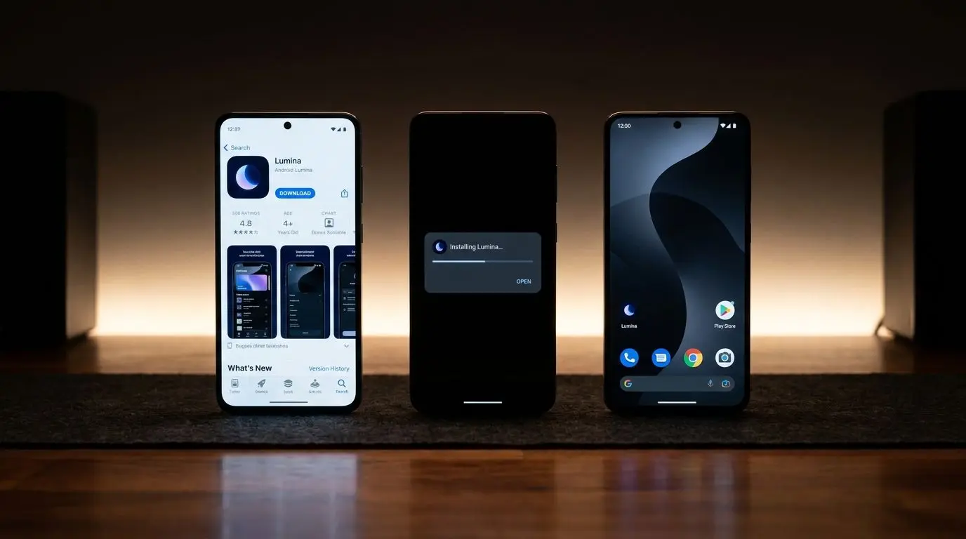 Instalação passo a passo da app Solverde Passos de instalação da app no Android em vários ecrãs