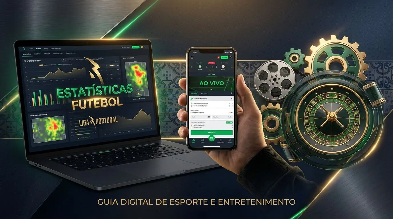 Colagem de interface Solverde com desporto e entretenimento digital em Portugal
