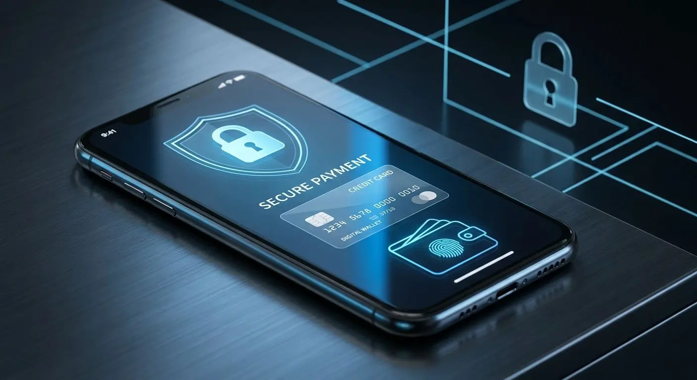 Pagamentos e segurança na Solverde App Segurança e pagamentos na app Solverde com cadeado e ícones de pagamento