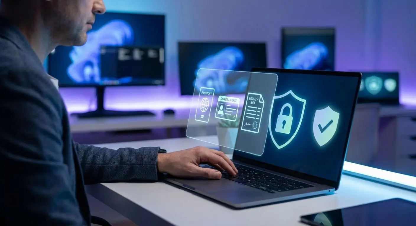 Processo de verificação de identidade online de forma segura