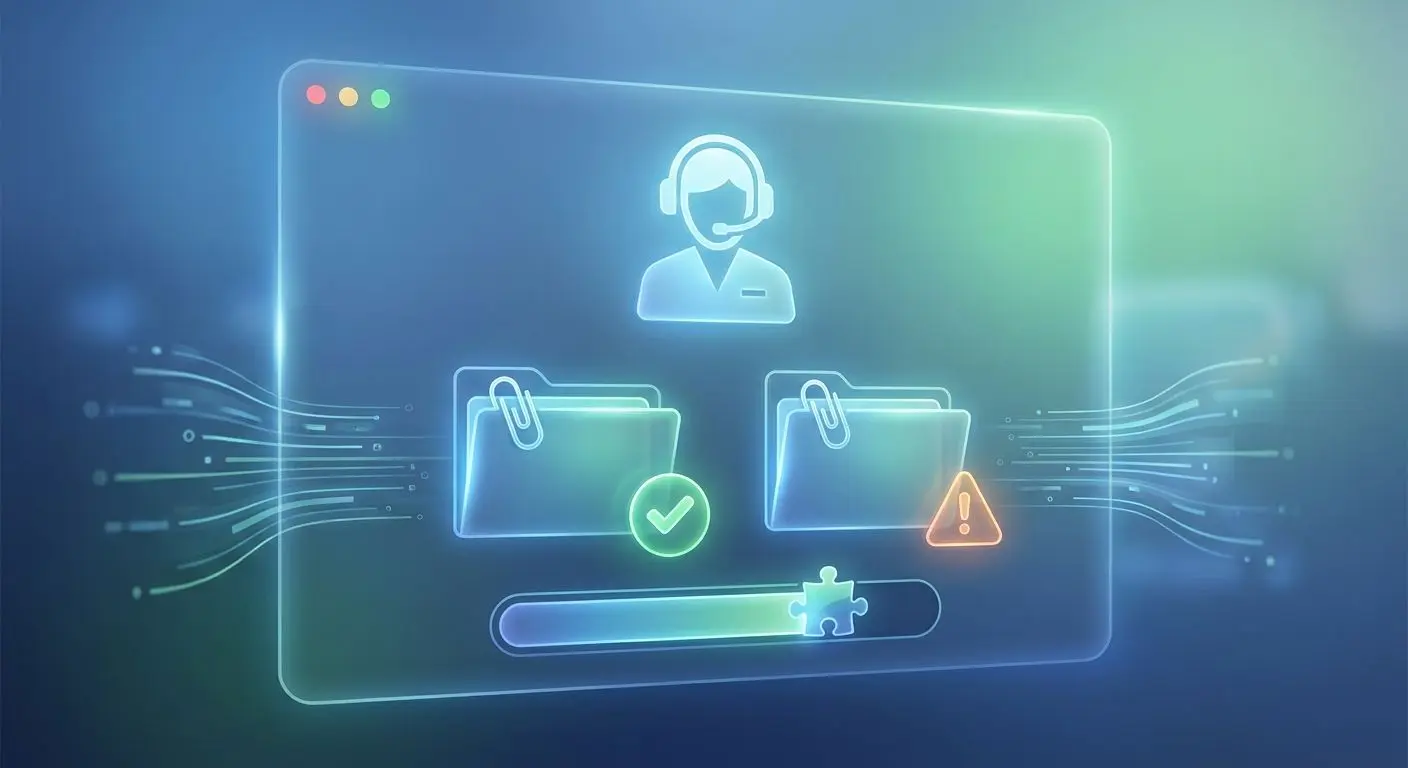 Apoio online para resolver problemas de verificação de documentos
